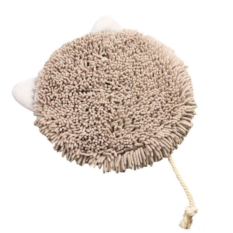 Color: Gray ears - New Pet Training Anti-Boring Blanket Slow Food Game Mat