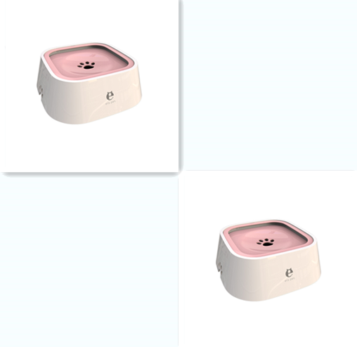 Color: Pink2pcs - Non-wet Mouth Dog Bowl, Floating Bowl, Anti-overturning