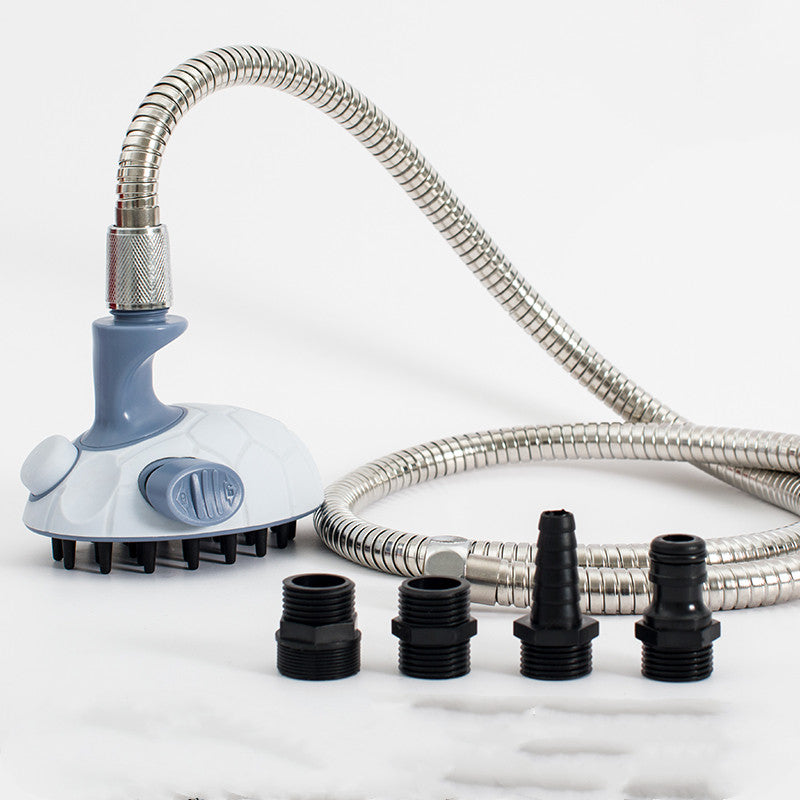 Color: Gray, style: Set version - Pet Dog Bath Brush, Bubble Massage Brush, Teddy Bath Tool