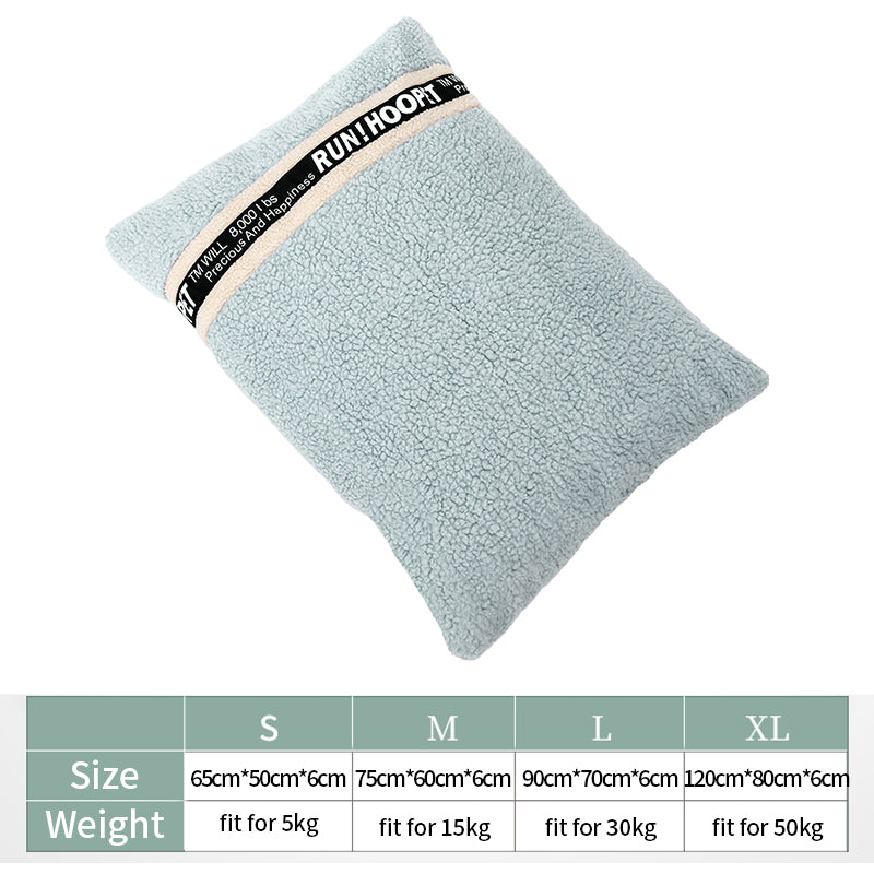 Dimensions: Gray removable and washable XL - Dog Kennel Mat Bite Resistant Removable And Washable Sleeping Mat Warm Blanket