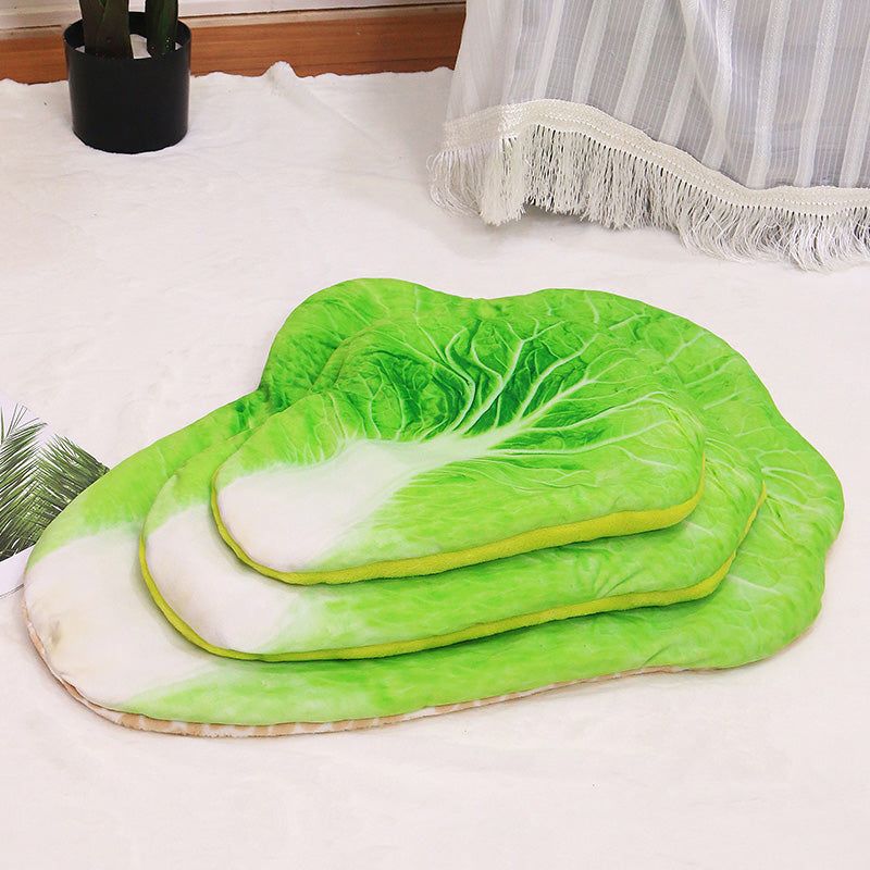 Color: Cabbage mat, Size: L - Pet Blanket Dog Mat Cat Blanket Quilt Four Seasons Cat Mat Sleeping On The Floor
