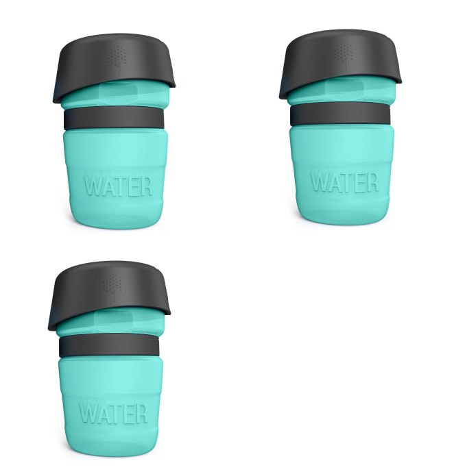 Color: Tiffany Blue 3pcs, Size: 520ml - Pet Outdoor Foldable Bottle Dog Travel Water Bottle Dog Water Dispenser
