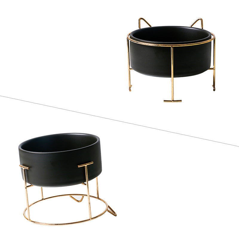 Color: Black, style: A - Protect the cervical spine pet bowl