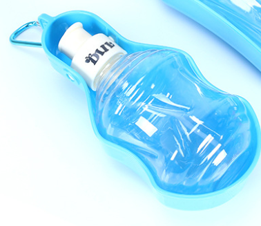 Color: Blue, Size: 250ml - Traveling dog hanging water bottle