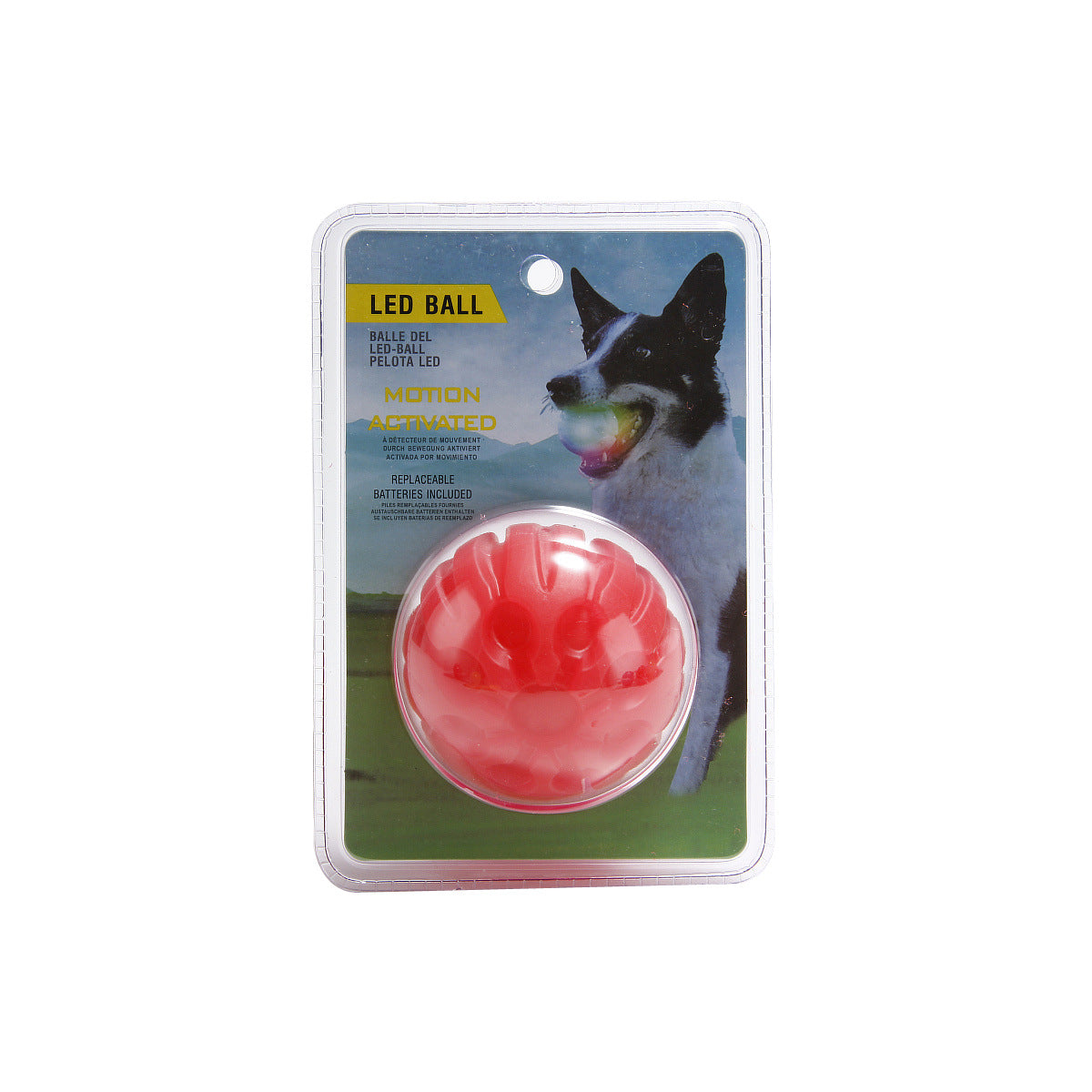Color: Red, Size: M - LED glowing pet dog biting ball