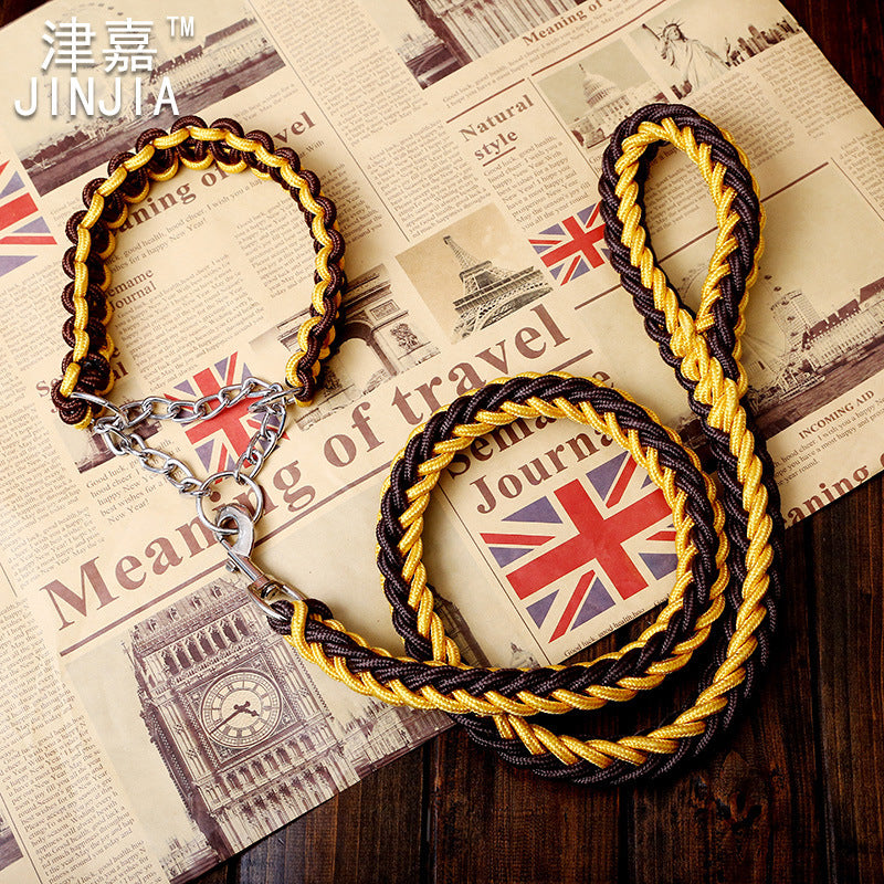 Color: Yellow plus chocolate, Specification (length * width): XL 2.5 - Strong quality dog Leashes Updated color col stereotyped rope Large Dog Leashes with P-chain for Great strength dog