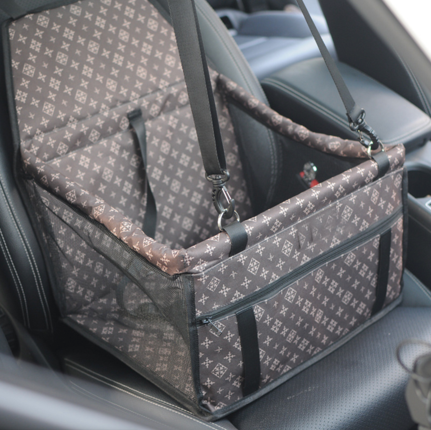 Color: Choclate - Waterproof Dog Carrier Seat Long Journeys
