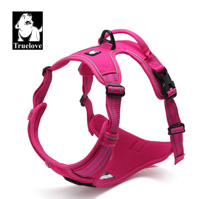 Color: Rose red, Specification (length * width): S - Truelove Vordere Bereich Reflektierende Nylon haustier Hund Harness Alle Wetter Padded Einstellbare Sicherheits