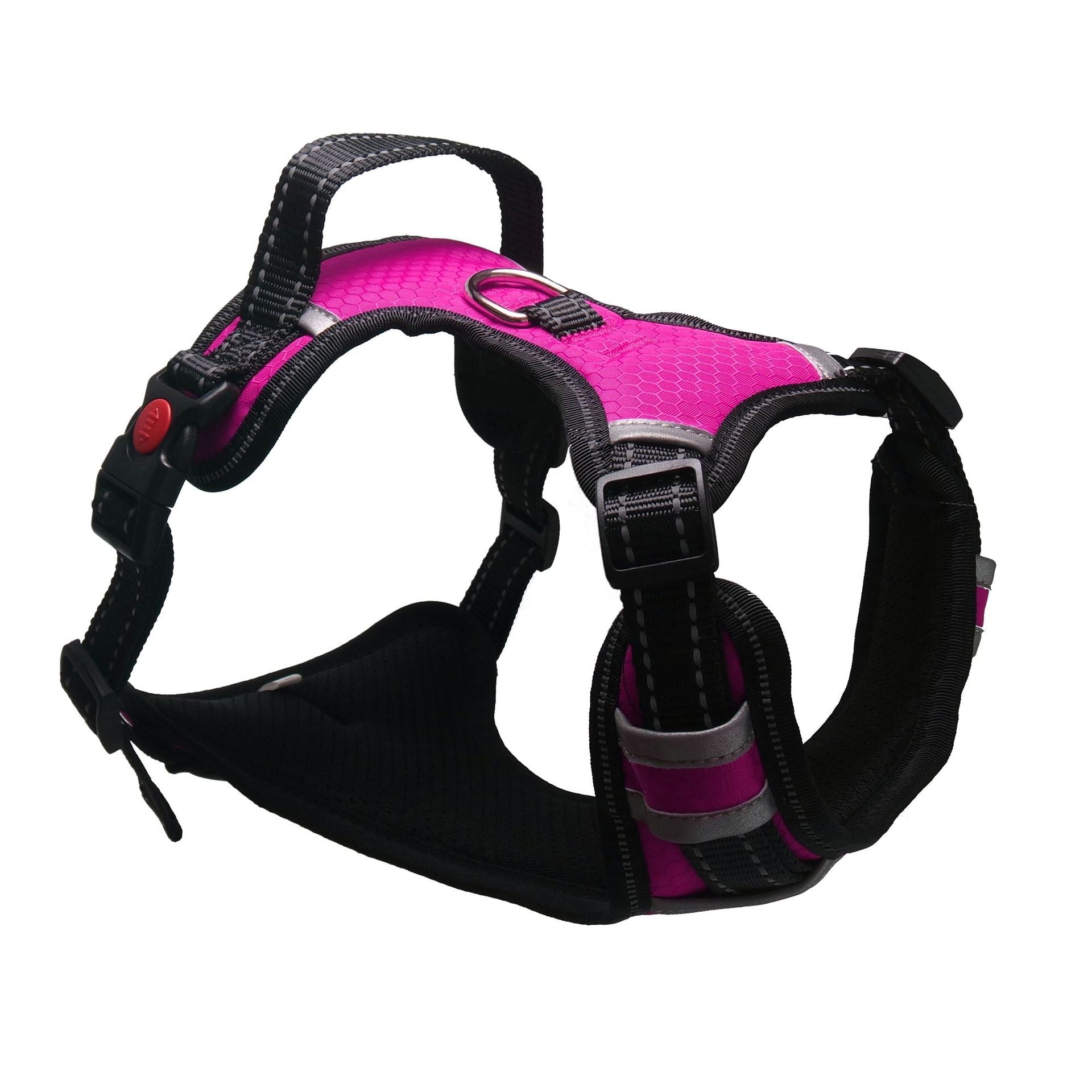 Color: Rose red, Specification (length * Width): S No snap - Explosion-proof Medium And Large Dog Pet Chest And Back Traction