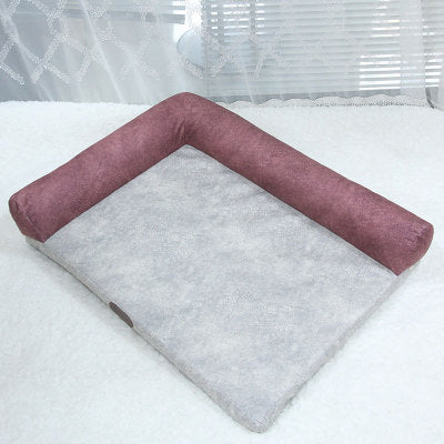 Color: Brick red, Specification: S - Dog sofa bed