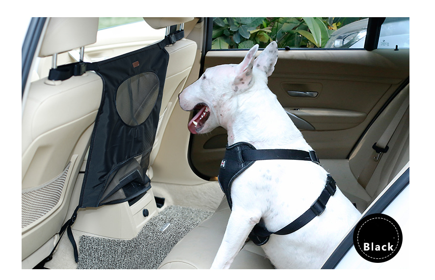 Color: black, format: 54x49cm - Pet car fence car rear seat screen anti-dog harassment explosion safety barrier