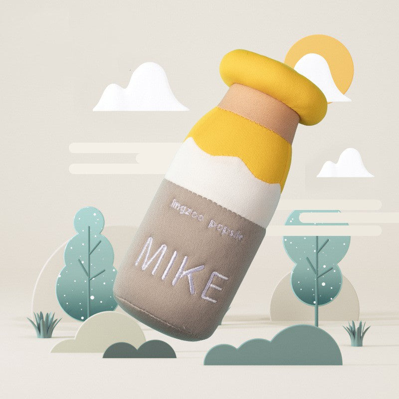 Color: Bottle sauce - Pet dog toy plush resistant to biting teeth