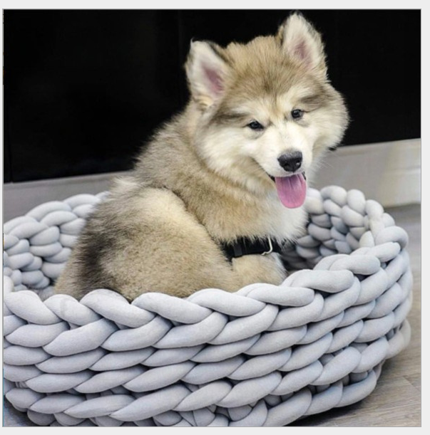 Color: Gray, format: 20cm - Irrigation core cotton cloth line machine washable water washable hand-woven kennel cat litter