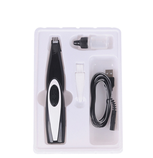 Color: Black, style: USB - Small Pet Mini Foot Hair Clippers