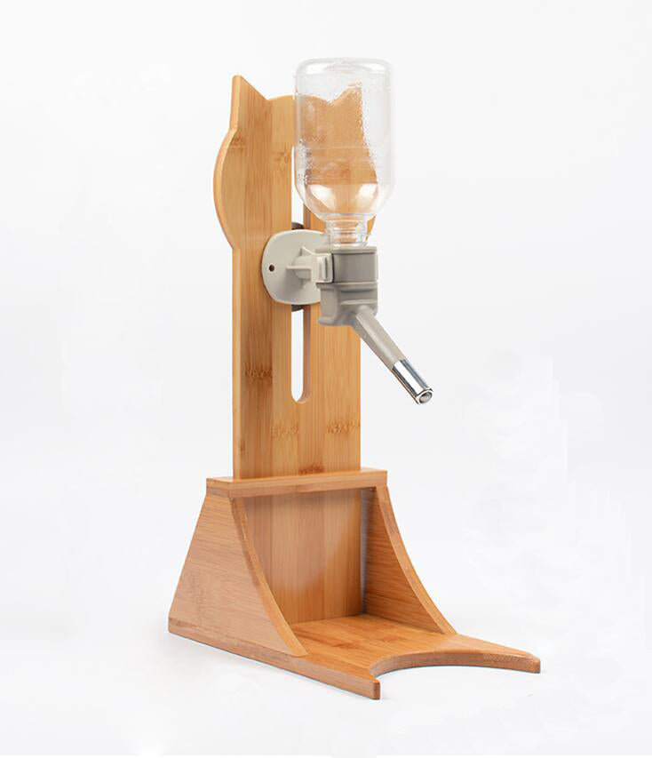 Color: Gray, style: Oak - Cat Drinking Water Dispenser Drinking Fountains Cat Drinking Water Dog Drinking Water Pet Supplies Cat Kettle