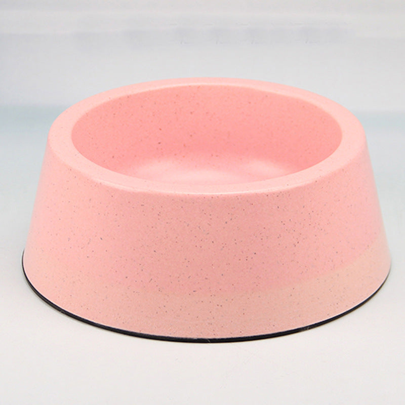 Color: Pink, Size: M - Bamboo fiber dog bowl
