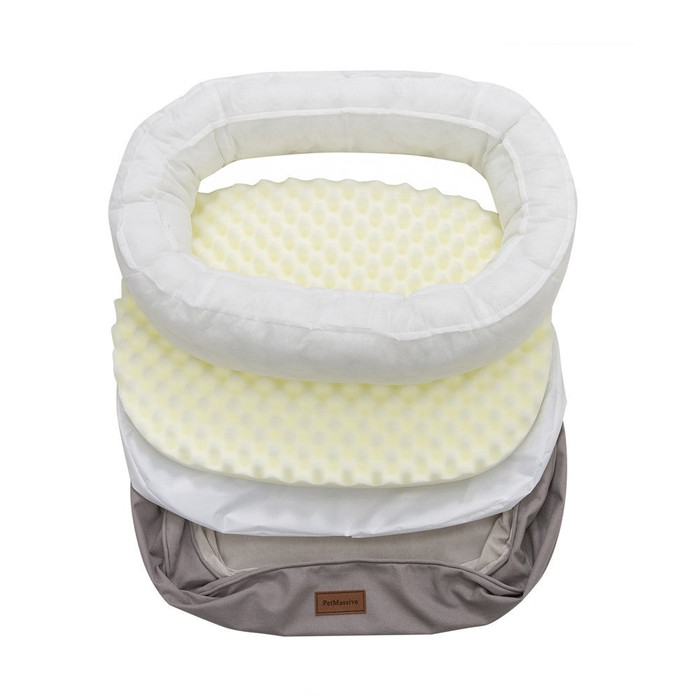 Size: M, Style: Waterproof cover - Comfortable Massage Orthopedic Waterproof Cat and Doghouse