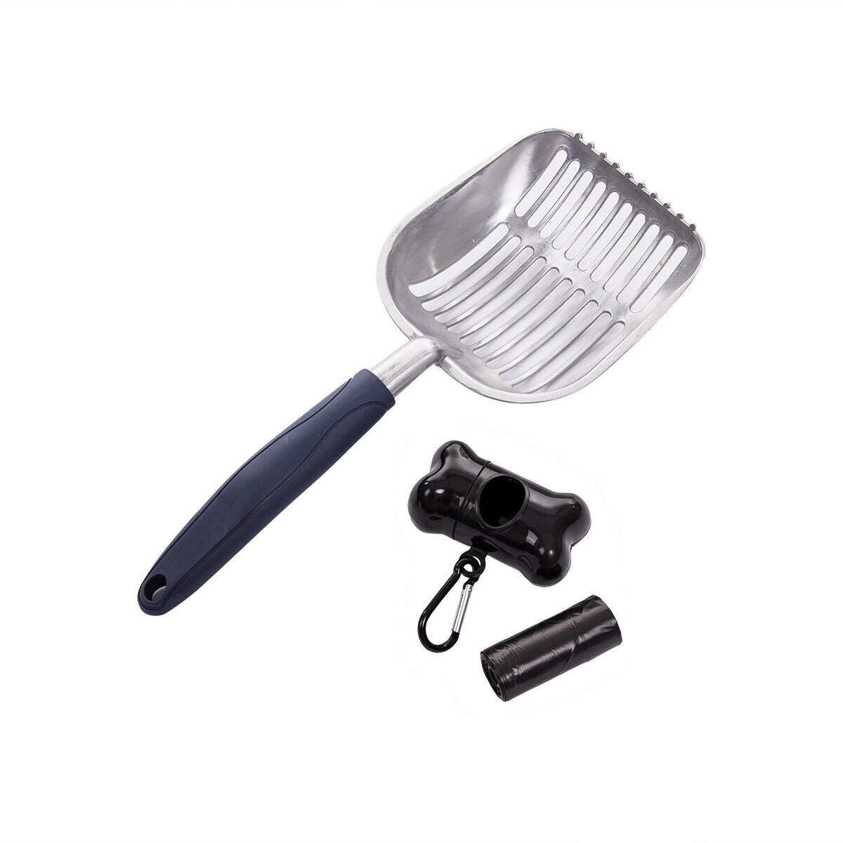 Color: B Silver - Stainless Steel Aluminum Alloy Pet Sand Shovel