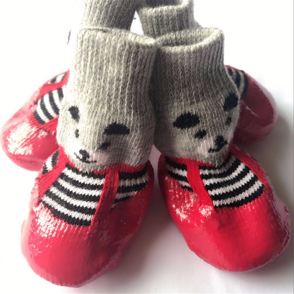 Color: Red, Size: L - Anti-dirty pet shoes