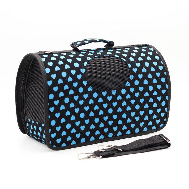 Color: L, format: Blue peach heart - Dog out bag