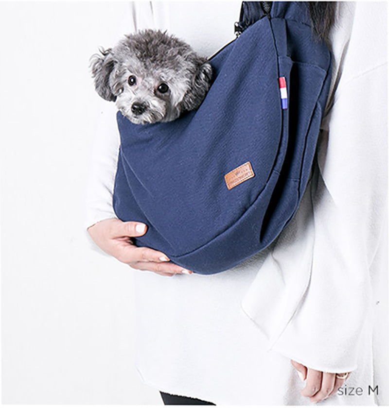 Color: Blue - Cat and dog travel shoulder bag