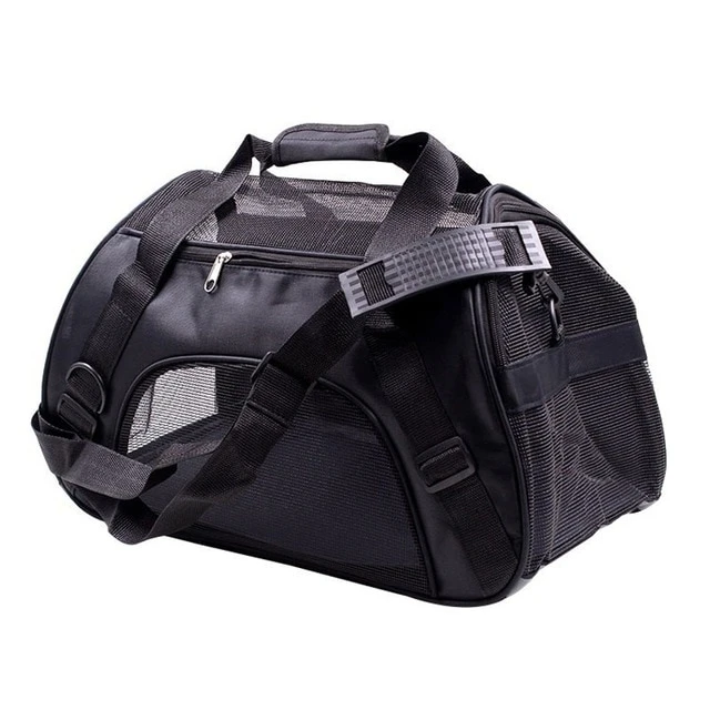 Color: Black, Size: M - Pet Dog Outing Bag Carrying Bag Pet Bag Pet Backpack Dog Supplies