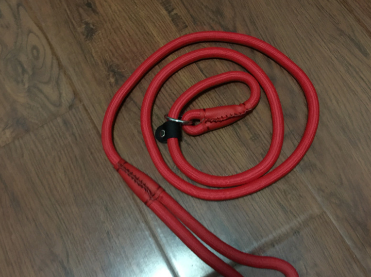 Color: red, Specification (length * width): 6mmx160cm - Pet leash dog leash dog chain