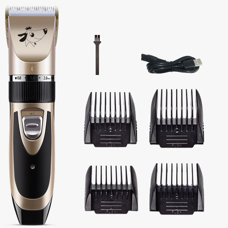 Color: A Style - USB Rechargeable Electric Pet Clipper Razor Set Low Noise Pet Hair Trimmer