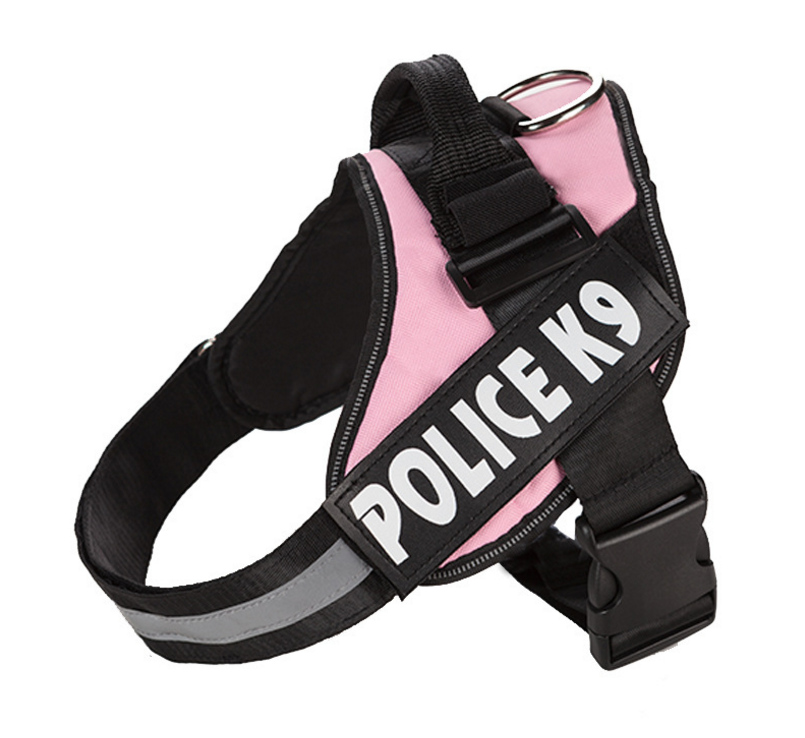 Color: light pink, Size: XL - Explosion-proof Oxford Cloth K9 Chest Back Dog Strap