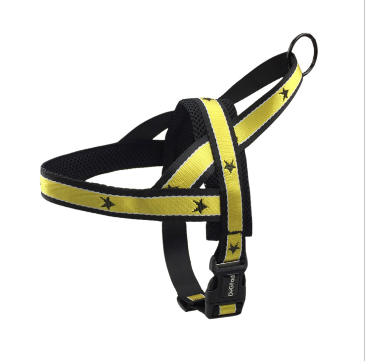Color: yellow, Specification (length * Width): S - Chest band for medium and large dogs
