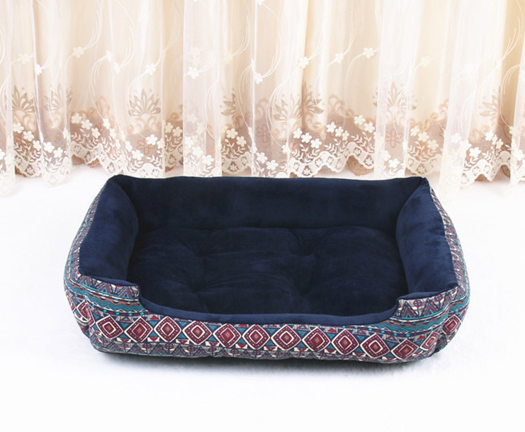 Size: M, Color: Blue - Teddy cat litter
