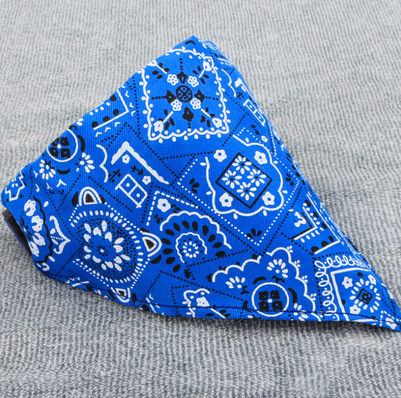 Color: blue, Length (CM): S - Neck Scarf Bandana Collar Neckerchief Adjustable Pet Dog Puppy Cat Pet Supplies