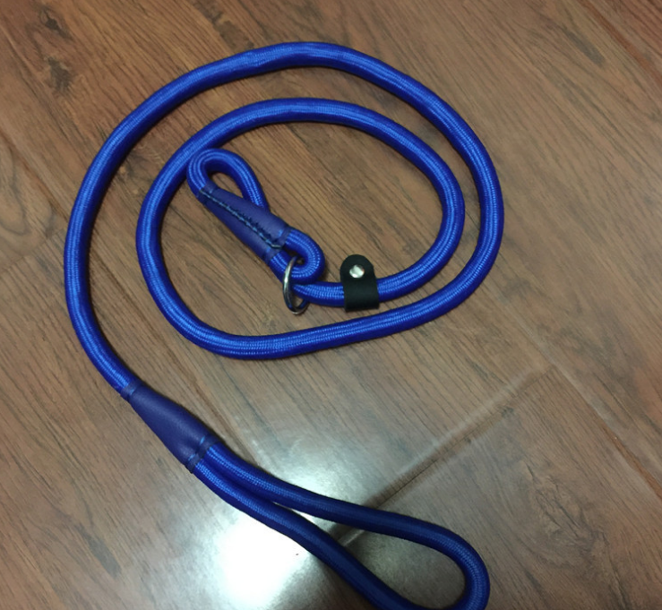 Color: blue, Specification (length * width): 12mmx160cm - Pet leash dog leash dog chain