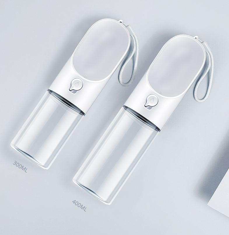 Size: 400ml - Pet accompanying cups go out dog walking portable water bottle outdoor drinking feeding dog dog waterer supplies