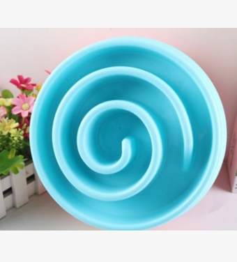 Color: Blue, Model: B - Anti-choke Bowl Plastic Dog Bowl Healthy Feeder