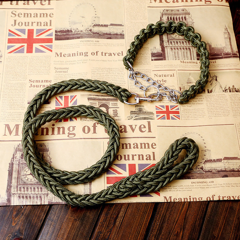 Color: Army green, Specification (length * width): XL 1.3 - Strong quality dog Leashes Updated color col stereotyped rope Large Dog Leashes with P-chain for Great strength dog