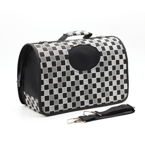 Color: L, format: Black and white lattice - Dog out bag