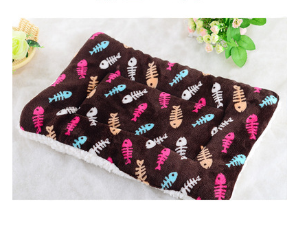 Color: Coffee, Size: M - Flannel Material Thick Fashion Pet Blanket