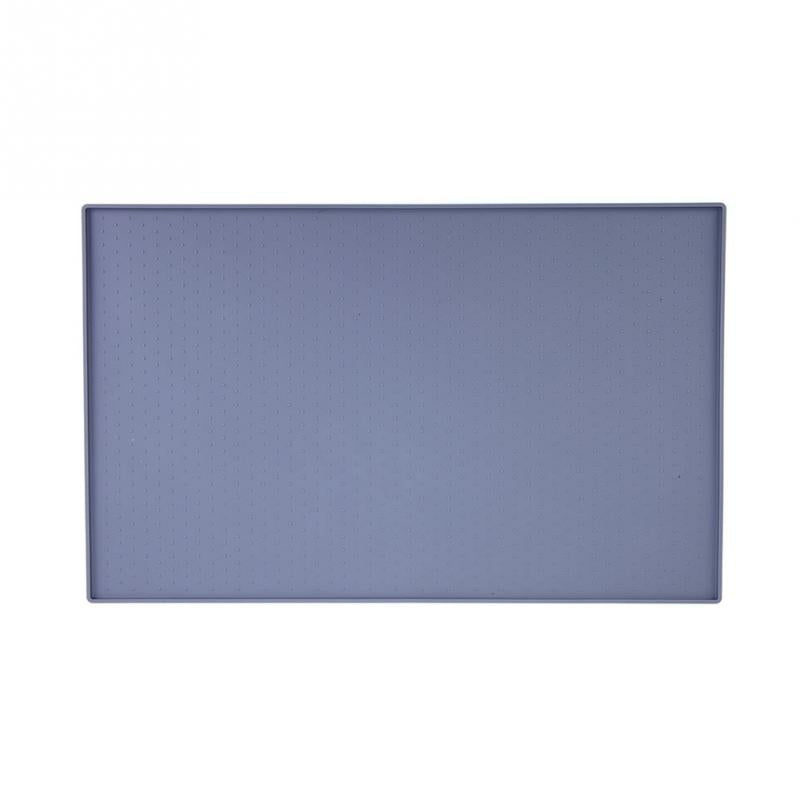 Color: Grey, Size: 60x40 - Dog food mat