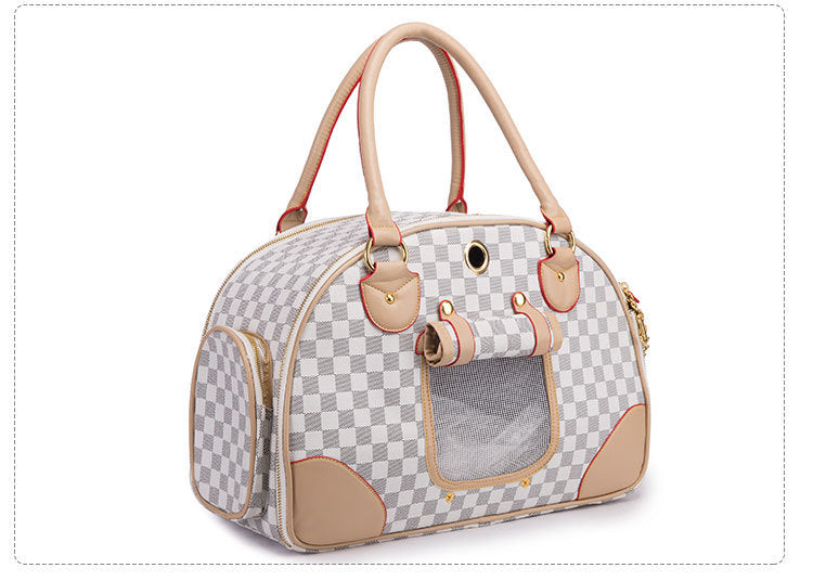 Color: White, Size: L - Outing Travel Bag Anti-squeeze Pet Bag Wholesale Dog Bag Cat Bag Small Dog