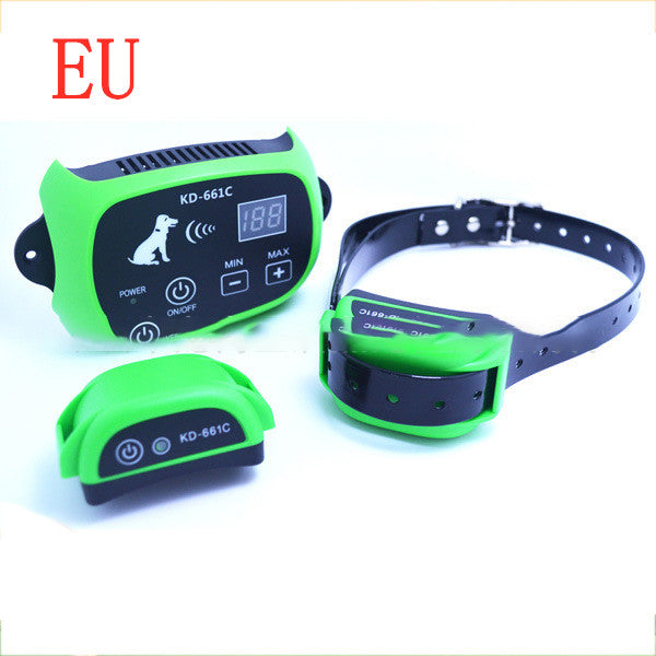Color: Green EU Plug - Pet Dog Wireless Electronic Fence