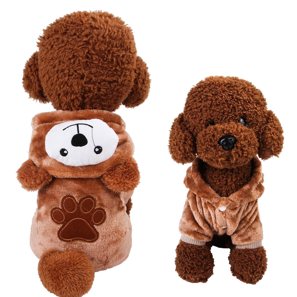 Color: Brown, Size: XL - Autumn And Winter Pet Clothes