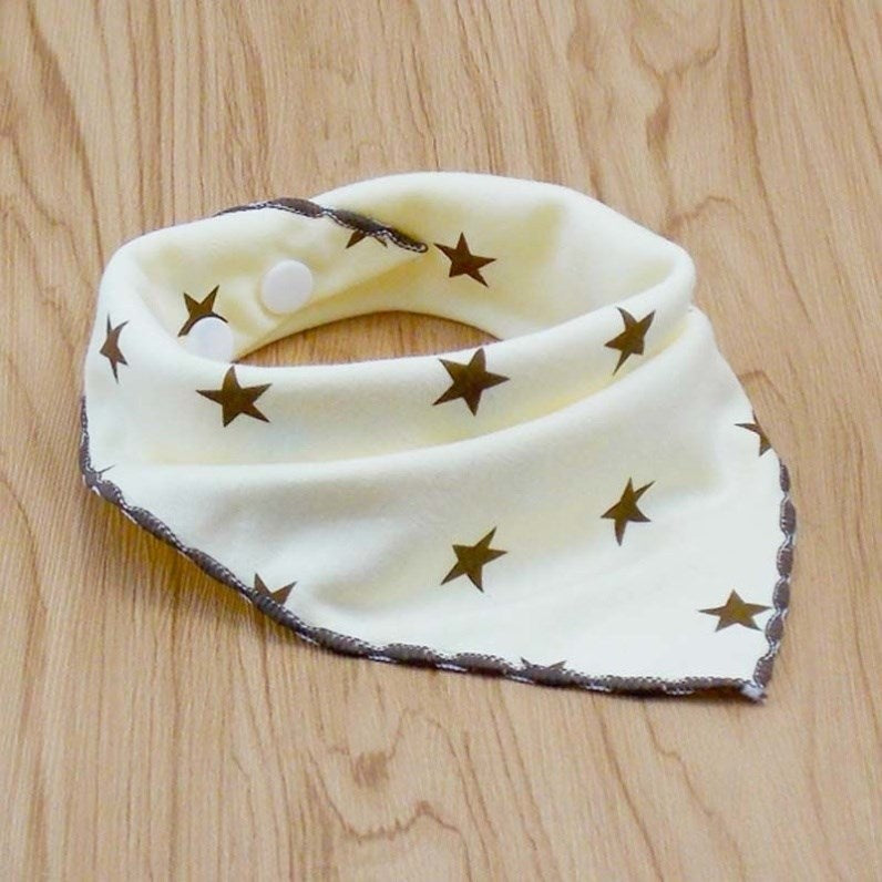 Color: Beige - Cat and dog triangle scarf