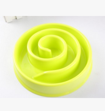 Color: Green, Model: B - Anti-choke Bowl Plastic Dog Bowl Healthy Feeder