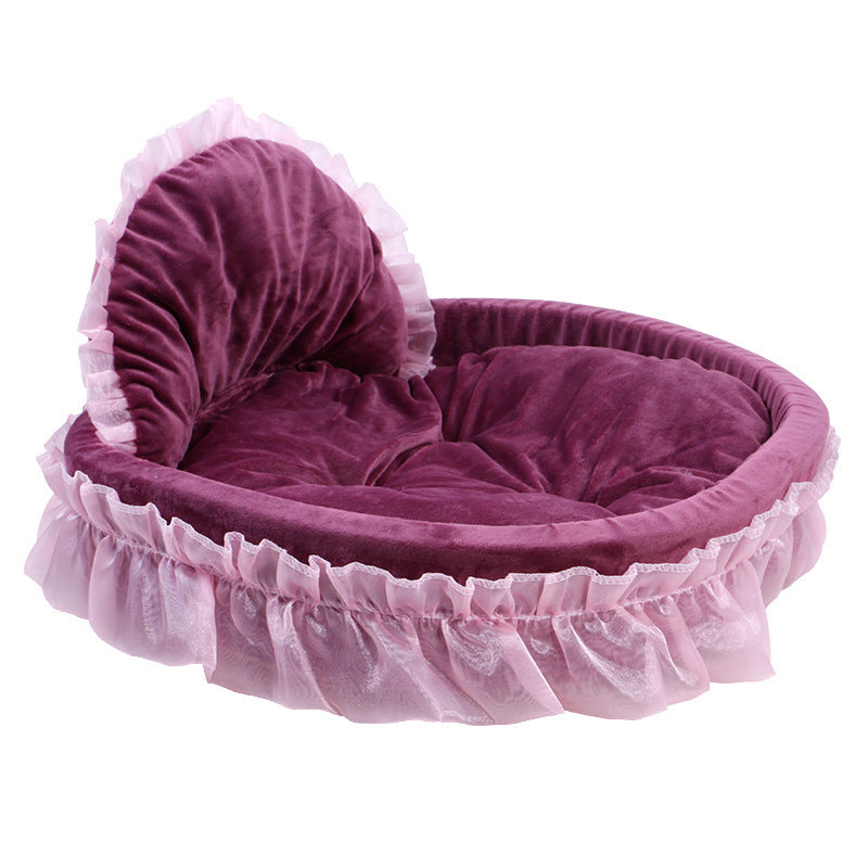 Color: Violet, format: S - Winter And Summer Lace Kennel Cat Kennel