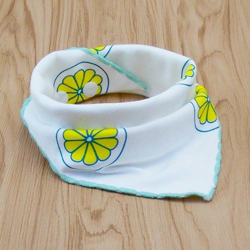 Color: White - Cat and dog triangle scarf