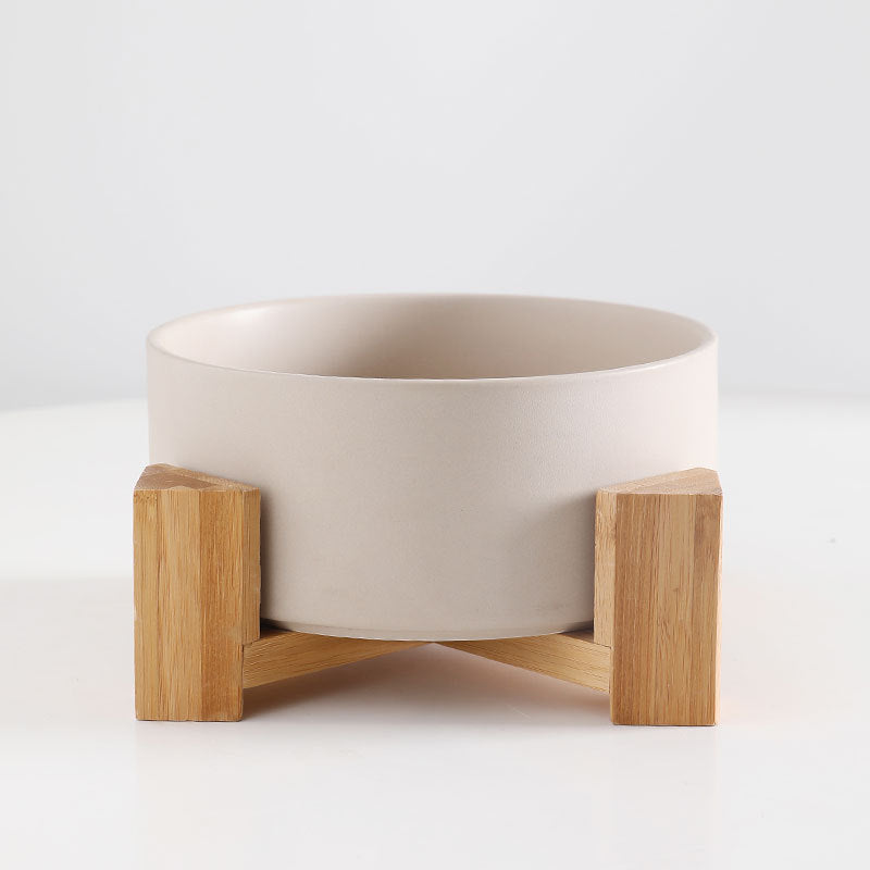 Color: A Grey - Tall stand anti-tipping large ceramic pet bowl