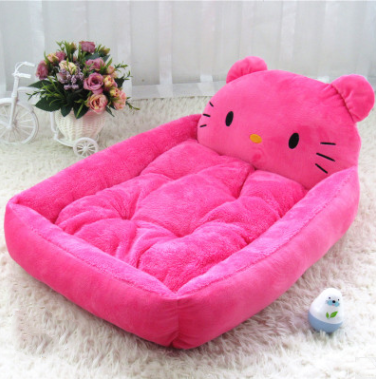 Color: Black Akita, Size: S - Kennel removable and washable Teddy cartoon pet nest pet supplies large dog golden retriever dog bed mat wholesale