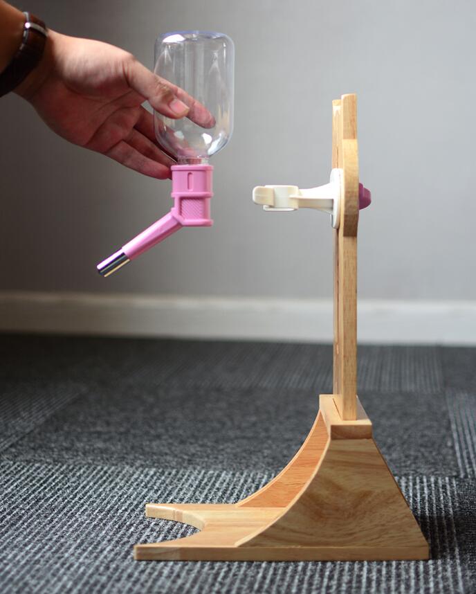 Color: Pink, style: Oak - Cat Drinking Water Dispenser Drinking Fountains Cat Drinking Water Dog Drinking Water Pet Supplies Cat Kettle