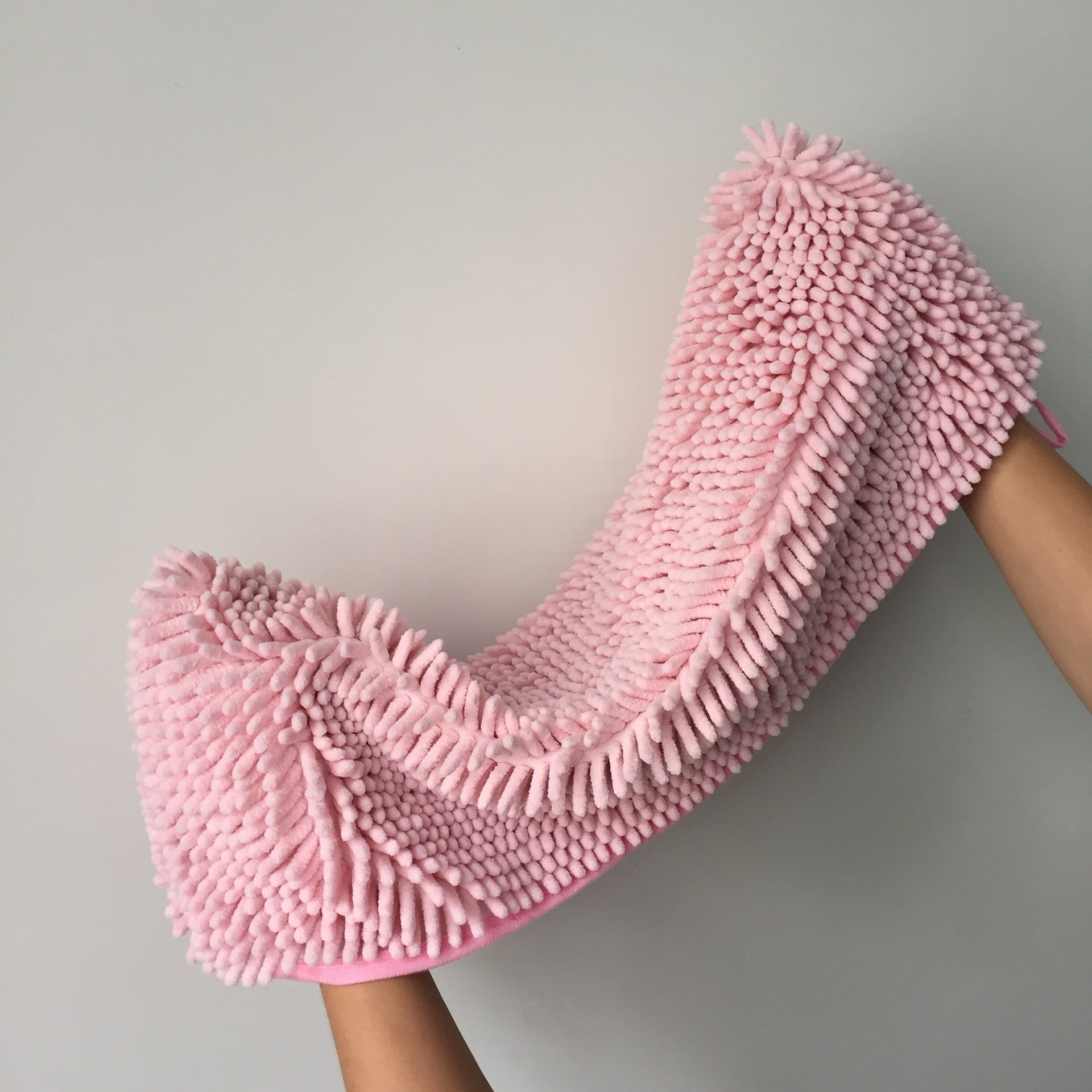 format: Tuba, Freight number: Pink - Pet Bathing Dry Hair Towel Chenille Quick-drying Extra Large Absorbent Towel